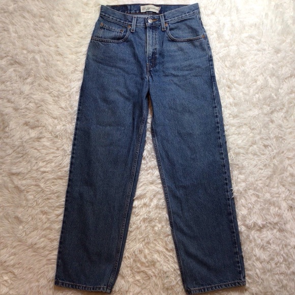 Vtg Rare STUDENT Levi’s 550 Relaxed Rigid Cotton Baggy Snatched Waist 26 27 Sexy Jeans
